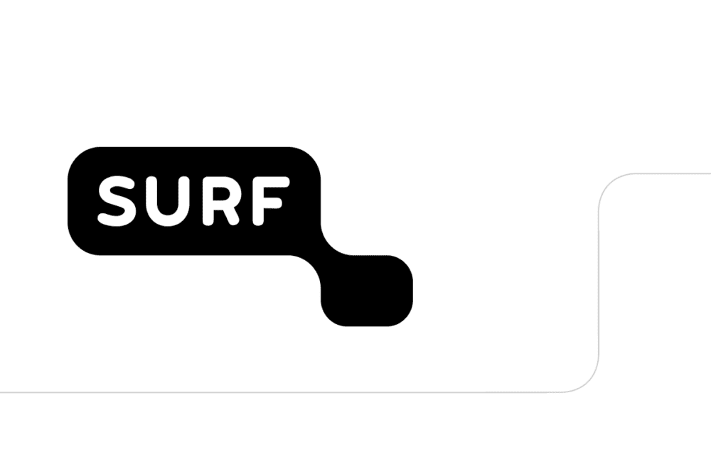 Surf logo case Van Ons. Platform gebouwd met Gutenberg en WordPress